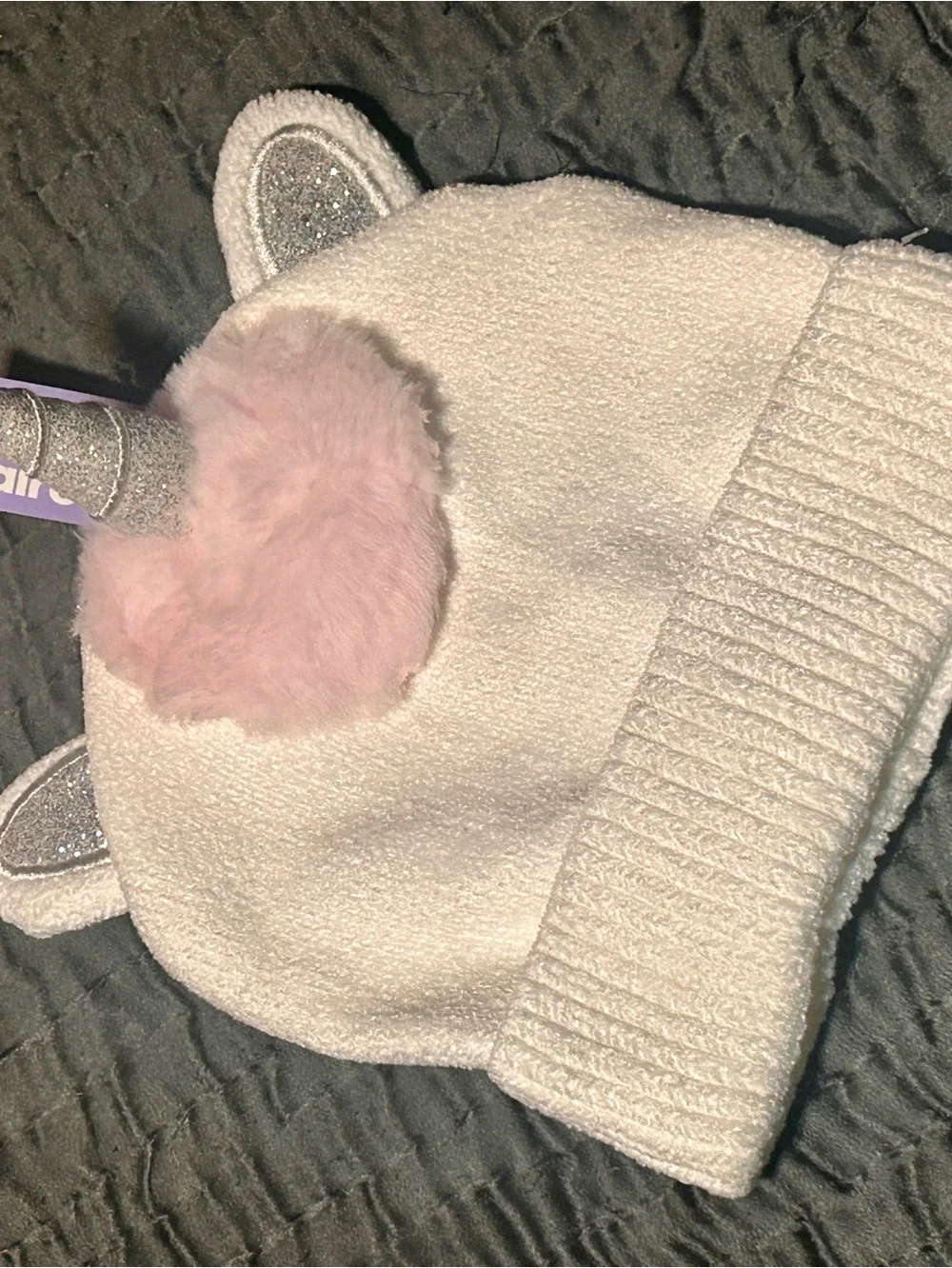 Claire's White Unicorn Hat-NWT